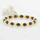 Baltic amber round tube cherry beads bracelet